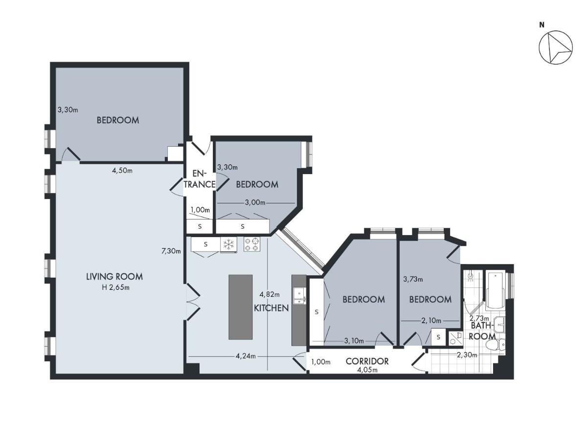 Gorgeuos Three-bedroom Apartment in Historical Copenhagen Copenhaga Exterior foto